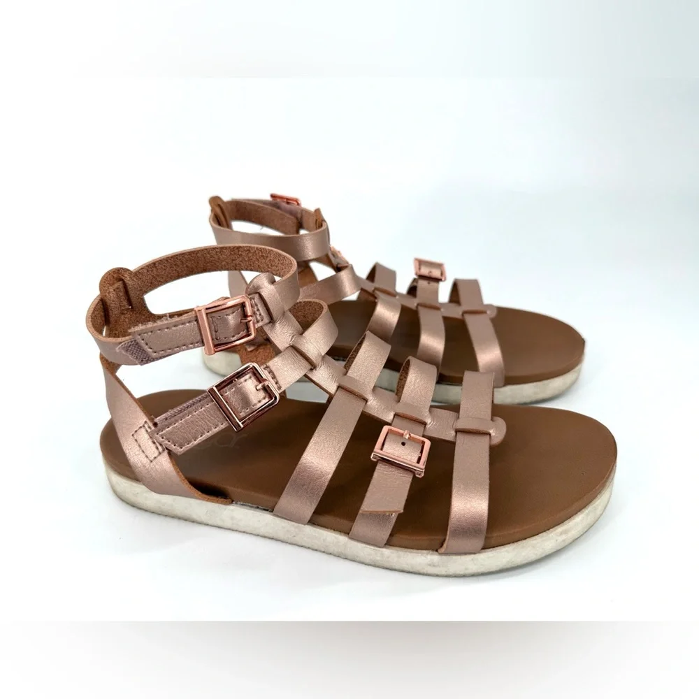 Sugar Gold and Brown Gladiator Sandals - Picture 1 of 6